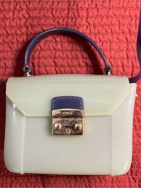 Furla Candy Bon Bon Mini Green Blue Jelly Crossbody Bag